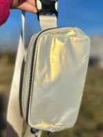 Metallic Iris 57" Long Strap Crossbody Bag