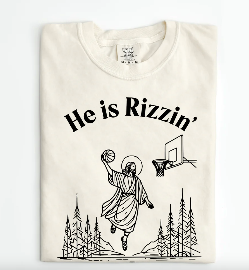 He is Rizzin' Graphic Shirt (Ivory)
