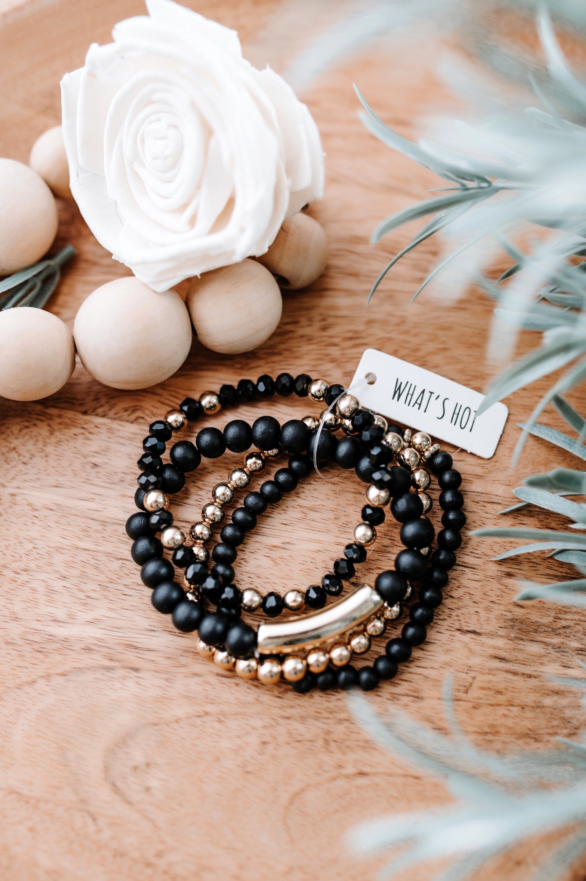 Wood Beaded Bracelet