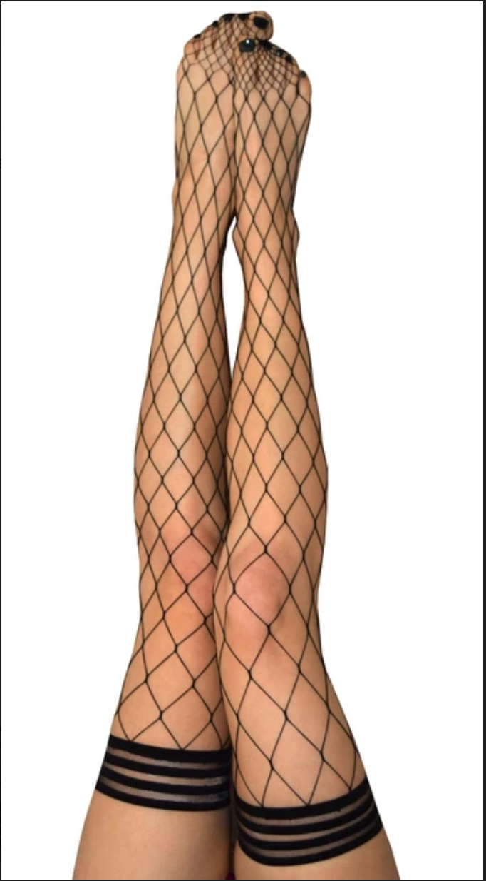 H317 Reel Me In Fishnet Thigh Highs – Iris & Rainbow Boutique