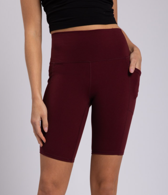 M421 Goals Set Biker Shorts Burgundy Iris Rainbow Boutique