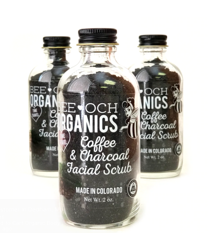 #N44 Coffee and Charcoal Facial Glass Bottle 2oz bee och
