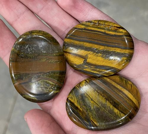 #P336 Worry Stone Assorted Gemstones 45mm