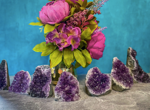 #P369 STANDING Raw Amethyst Cathedral 301-350g