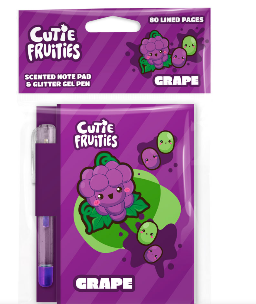 H683 Cutie Fruities Scented Note Pad and Gel Pen – Iris & Rainbow
