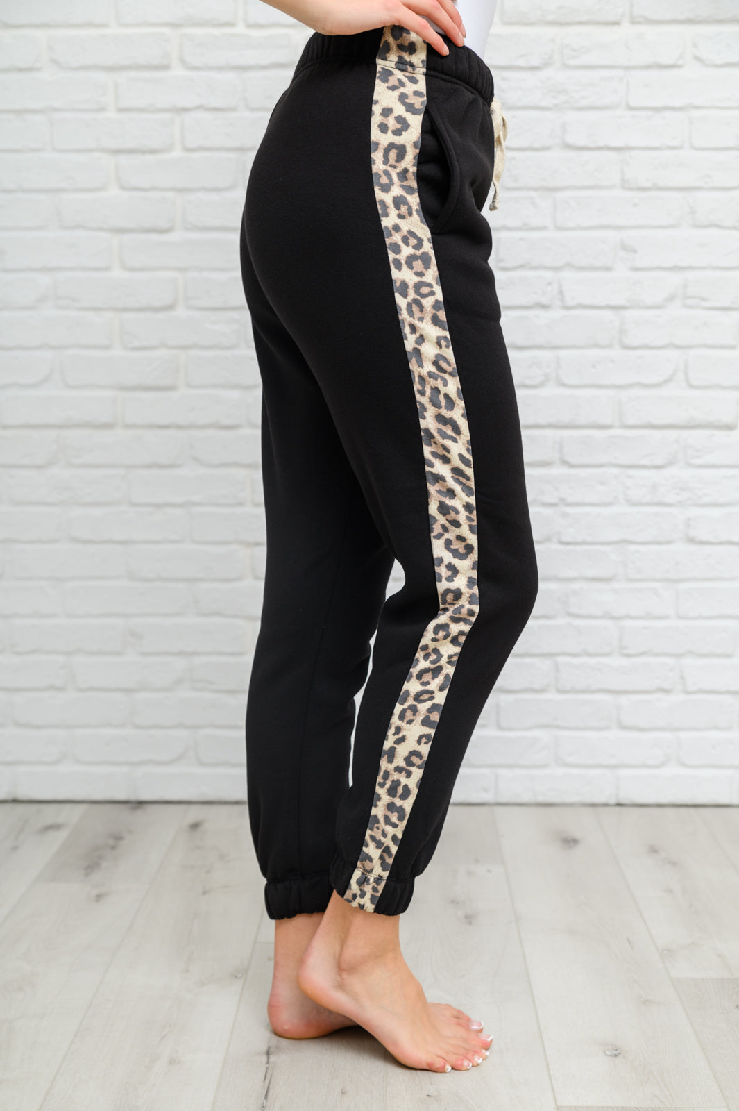 Leopard Print Track Pants With Black on the Sides, Unisex popular