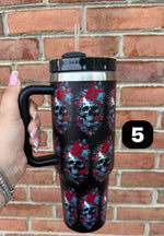 #S116 40 oz Skull Collection Tumblers