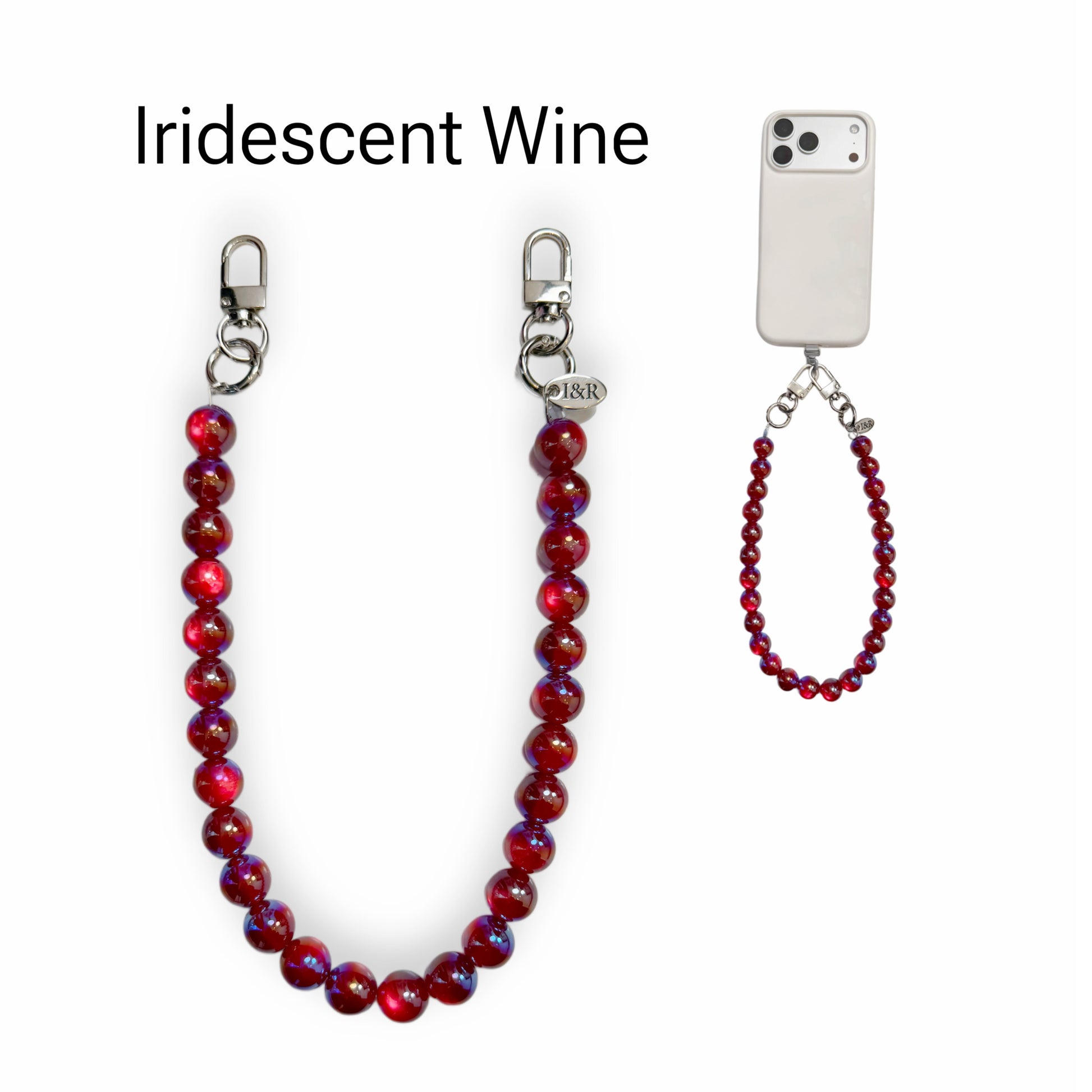 Iris Accessory Beaded Chain (#A3791) For Bags, Phones and Wallets By Iris & Rainbow