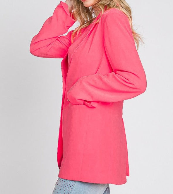 Neon Color One-Button Classy Blazer