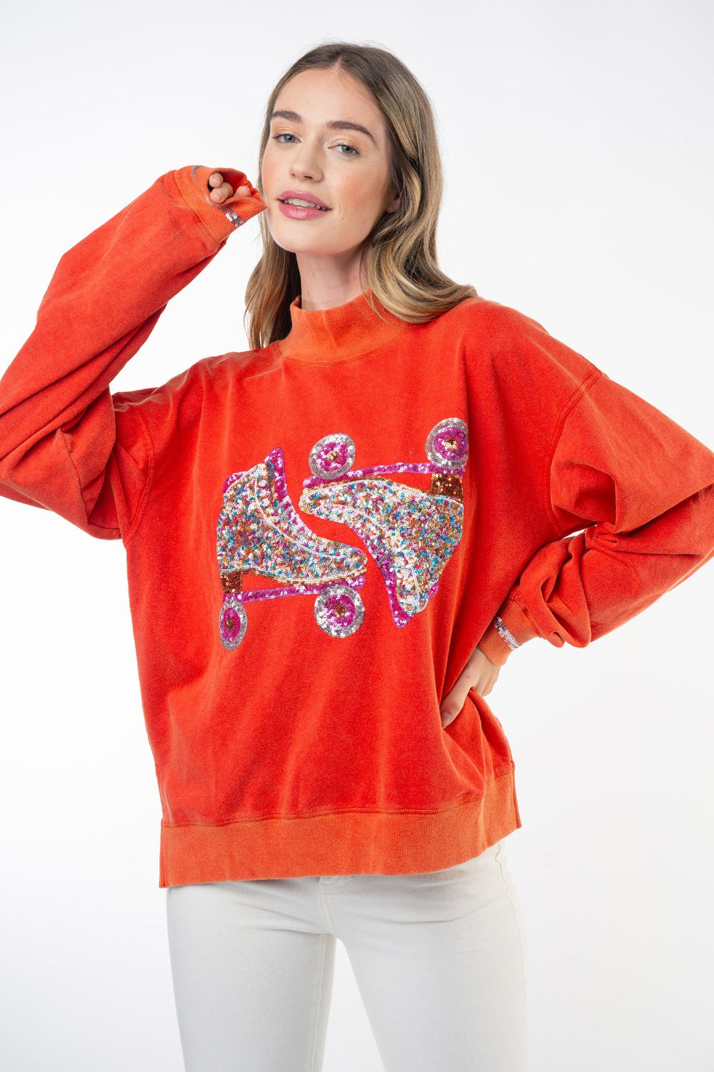 Skate Sequin Embellished Sweatshirt