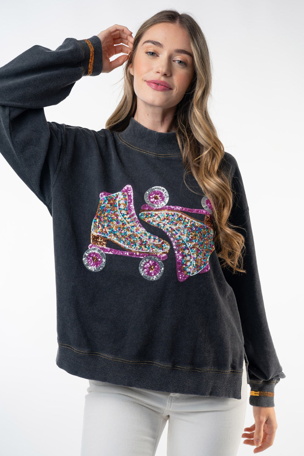 Skate Sequin Embellished Sweatshirt