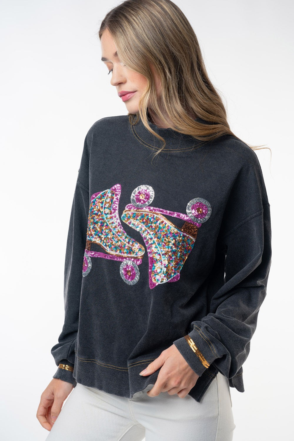 Skate Sequin Embellished Sweatshirt