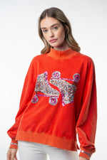 #P924 Skate Sequin Embellished Sweatshirt