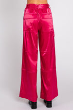 Satin Cargo Pants