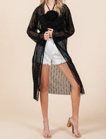 Mesh Long Body Cardigan