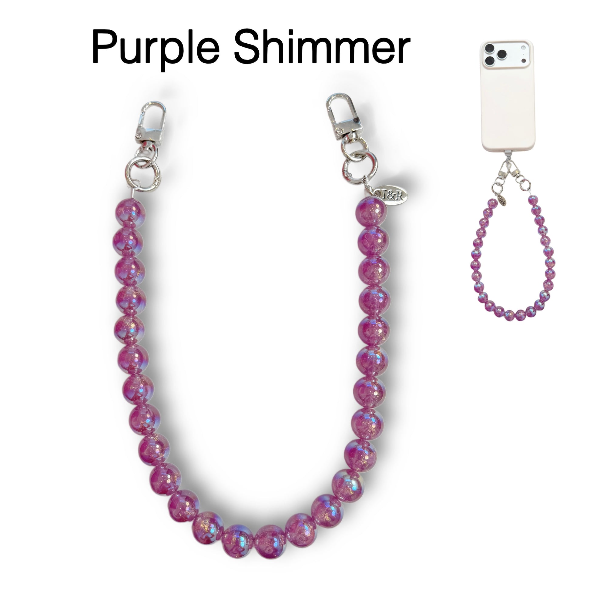 Iris Accessory Beaded Chain (#A3791) For Bags, Phones and Wallets By Iris & Rainbow