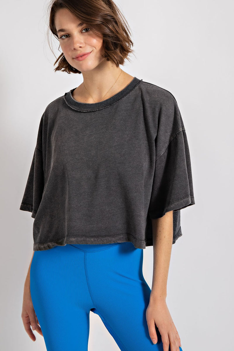 #P772  Hobby Mineral  Washed Croptop