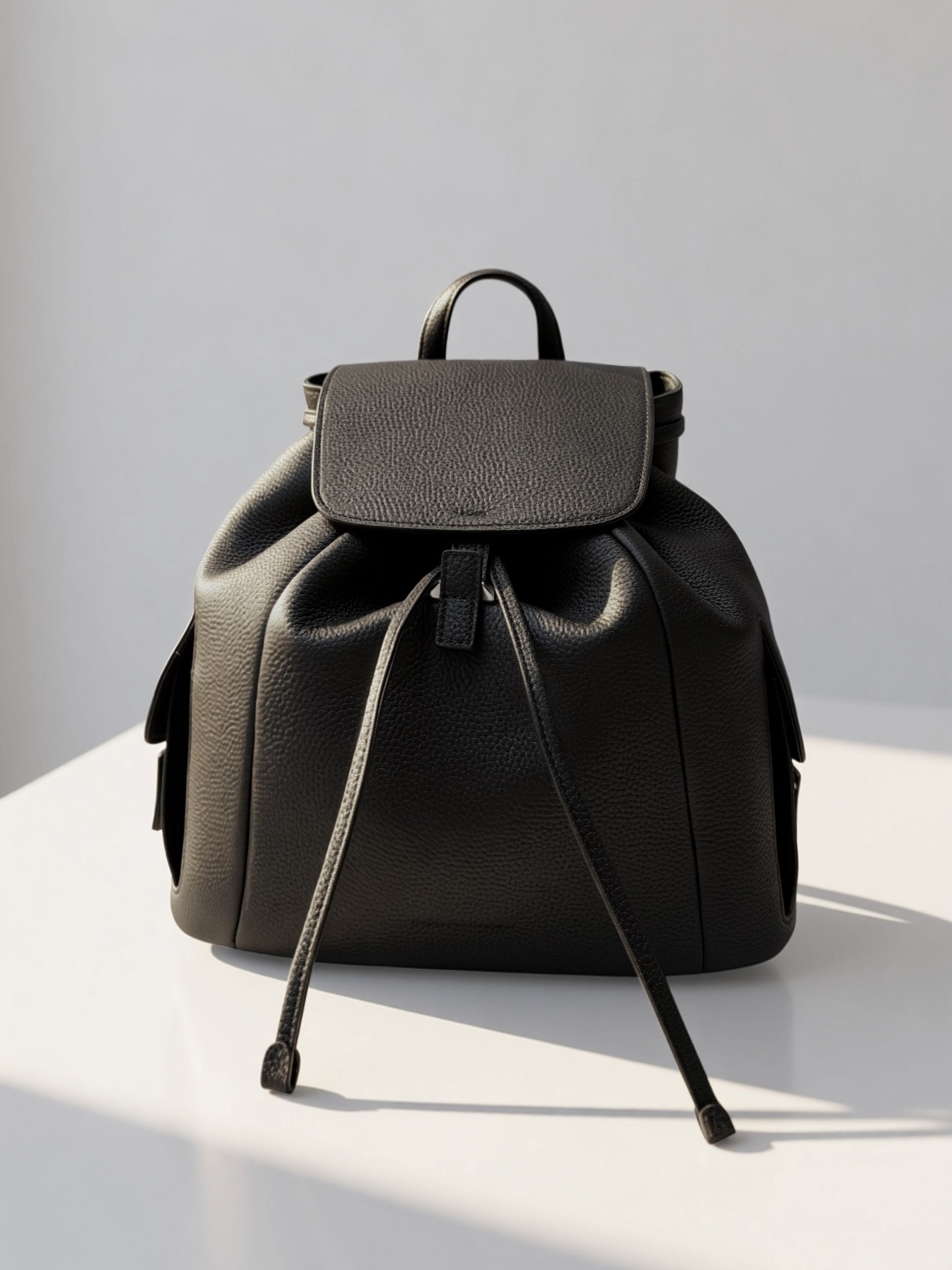 The Iris Trendy Leather Backpack Top-grain cowhide (#3001) By Iris & Rainbow