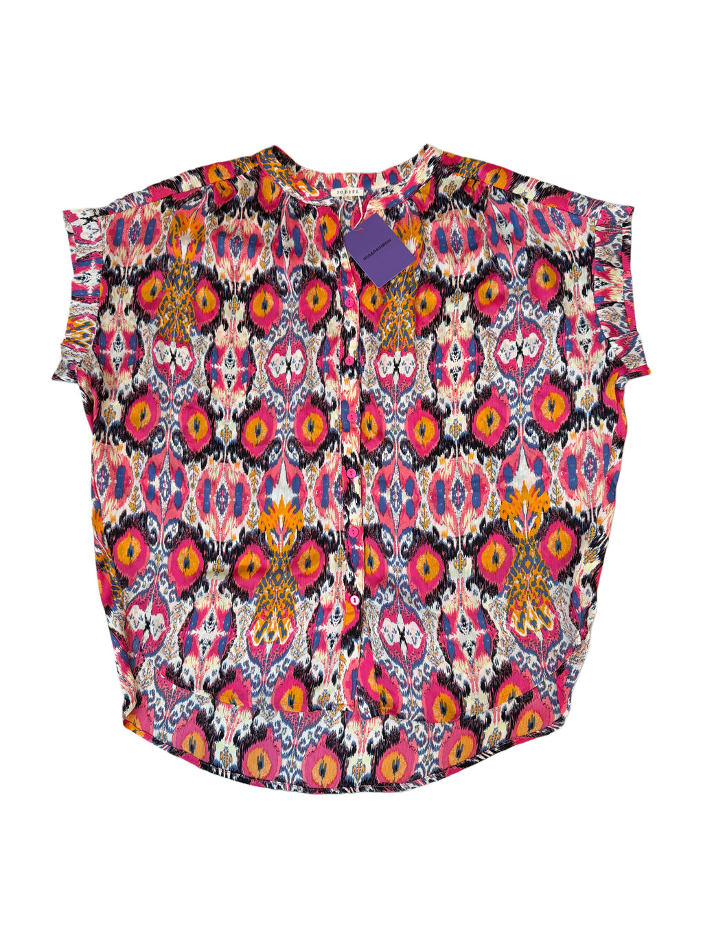 Fushia Mix Print Top