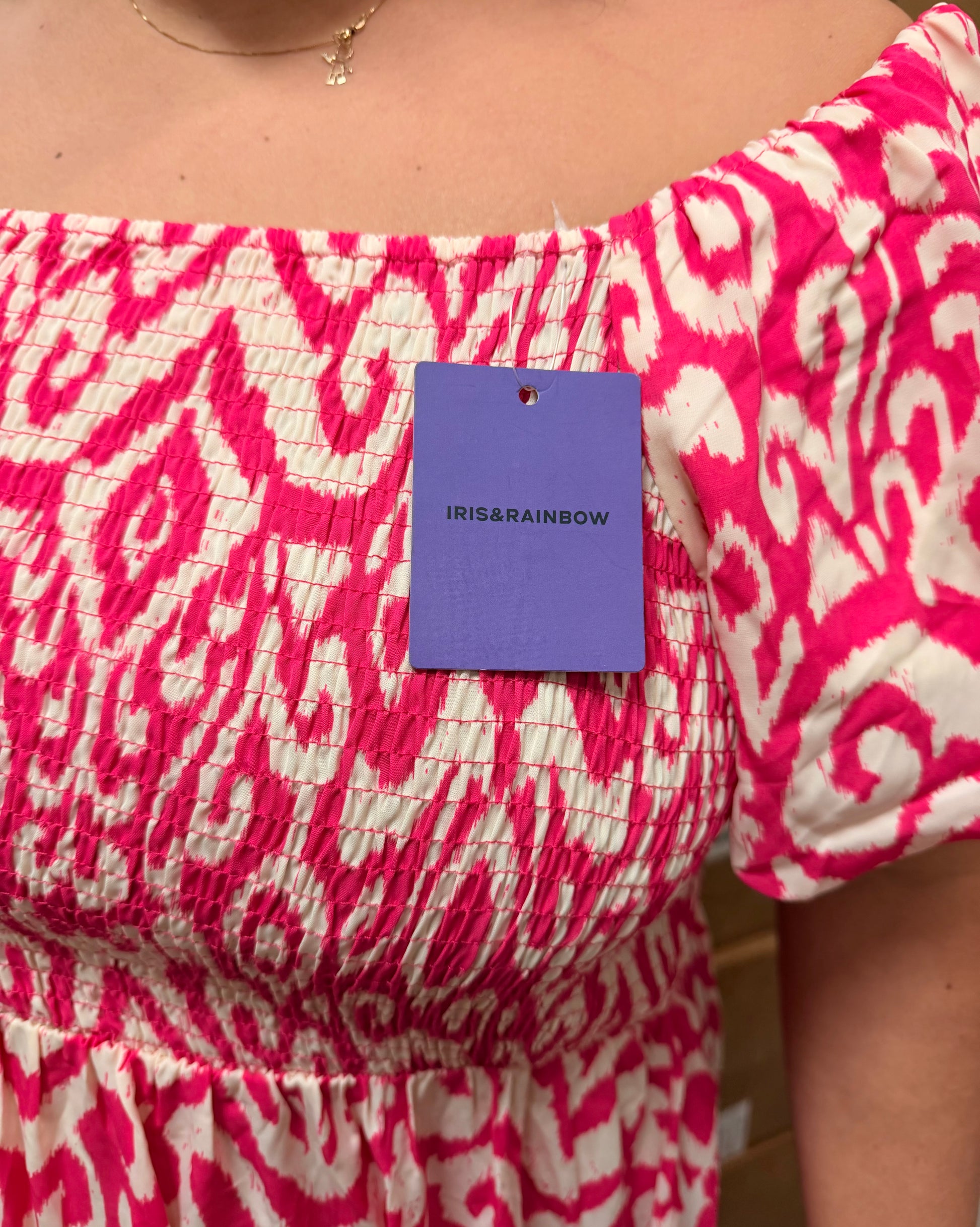 Geometric Print Midi Dress