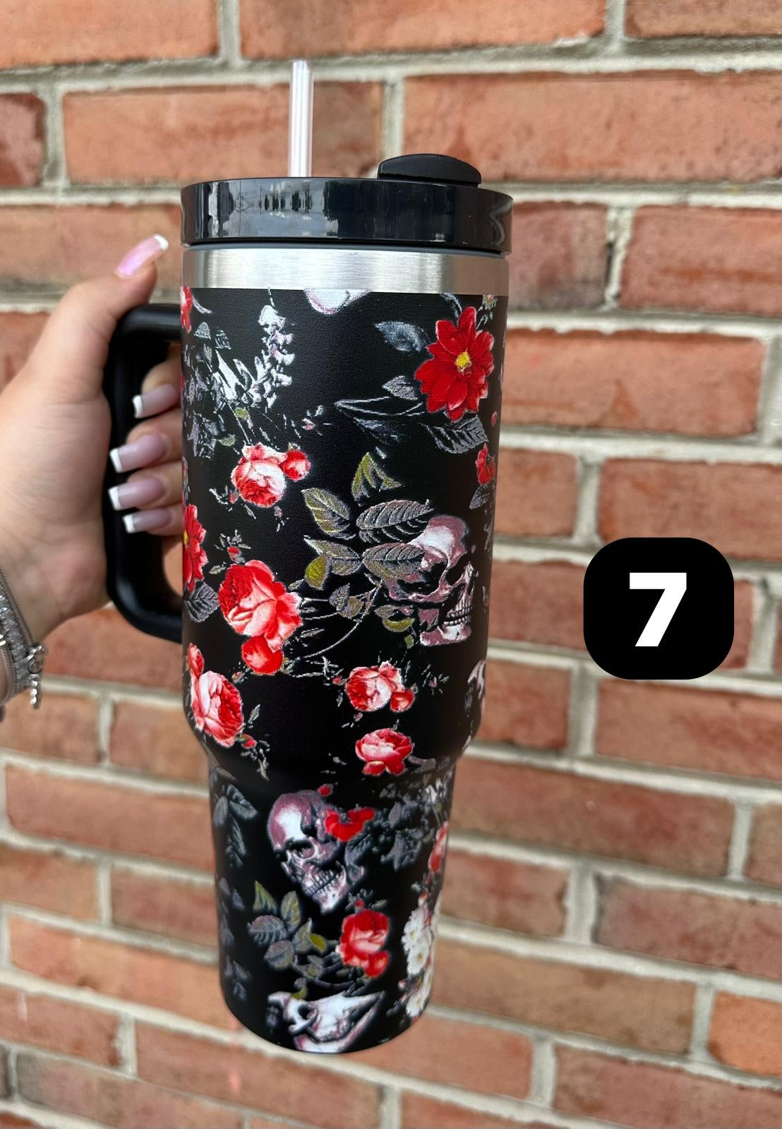 Floral Skulls 40 oz Tumbler Sublimation Bundle