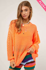 #P852 One side Split Hem Sweater Top