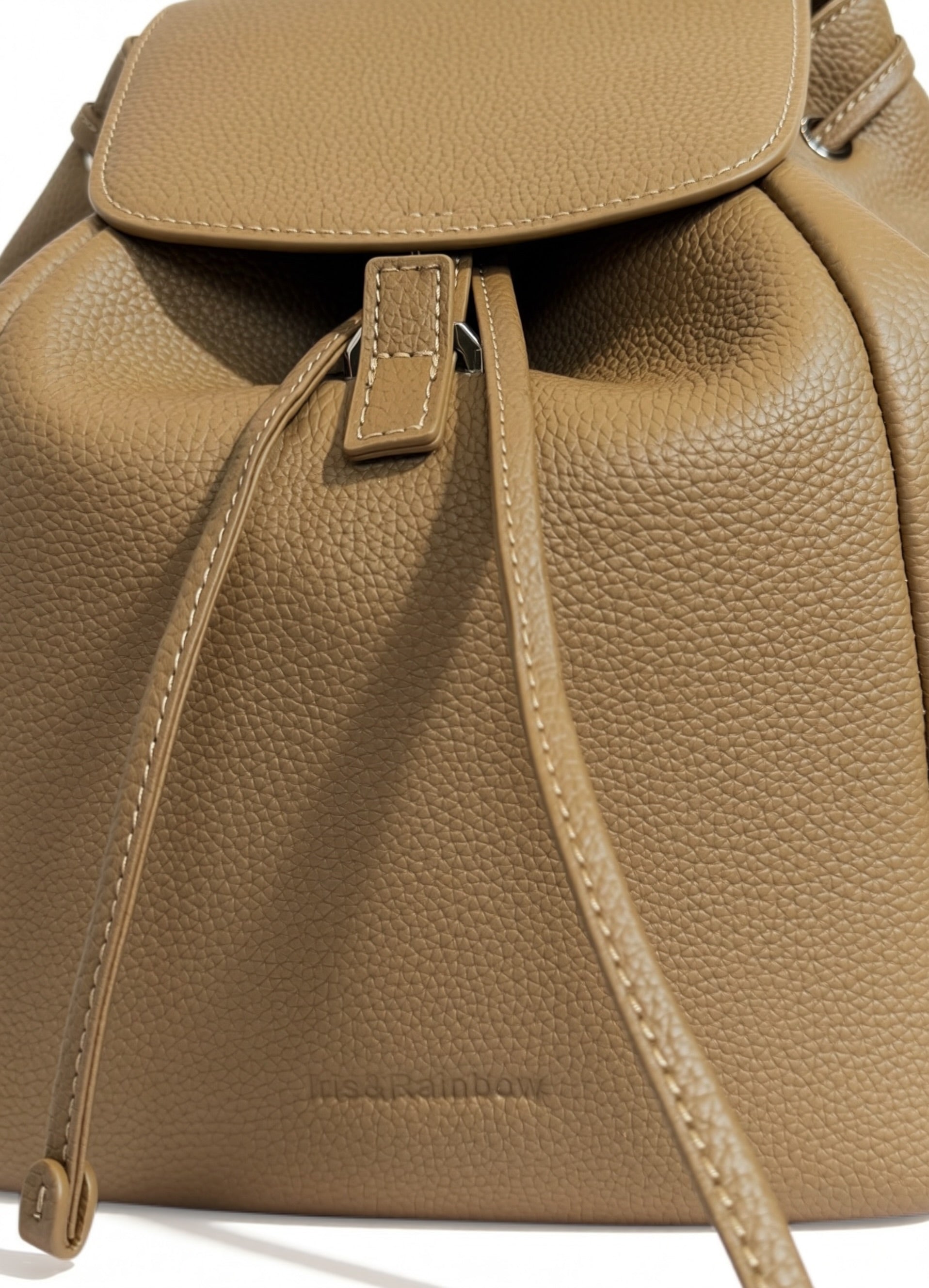 The Iris Trendy Leather Backpack Top-grain cowhide (#3001) By Iris & Rainbow