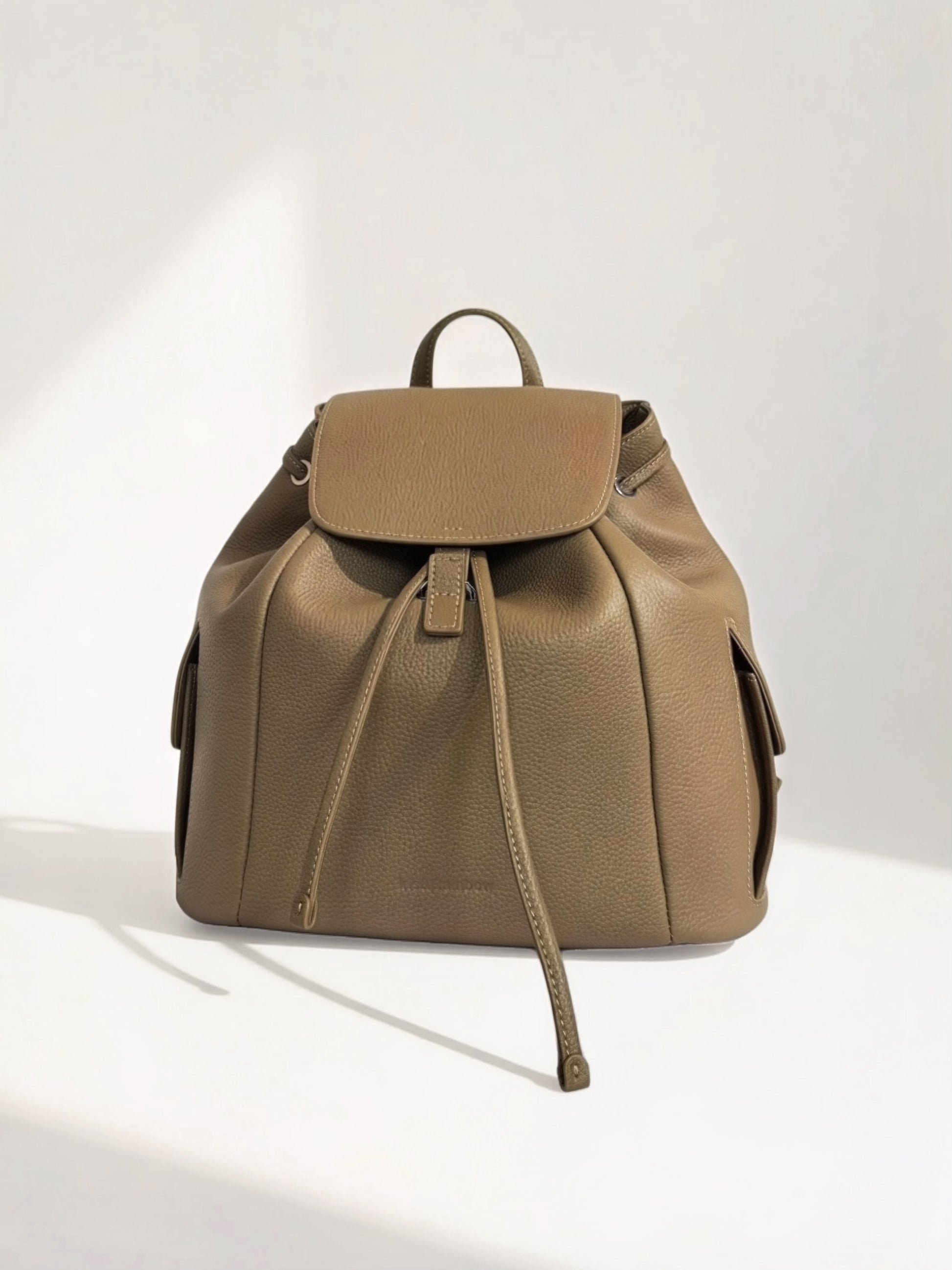 The Iris Trendy Leather Backpack Top-grain cowhide (#3001) By Iris & Rainbow