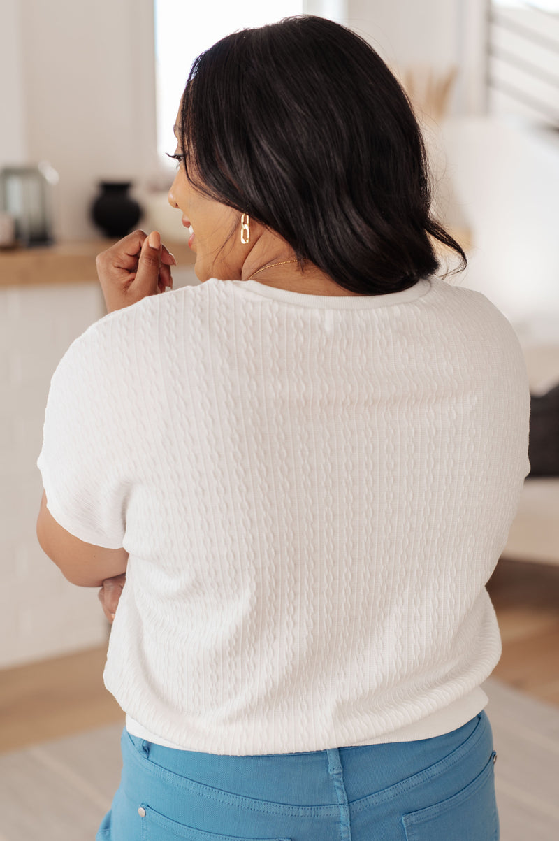 Clearly Classic Short Sleeve Top in White