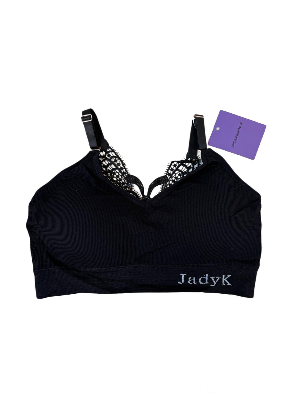 Jules Lace Crop Top Black