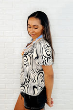 Don't Want to Wait Zebra Print Top