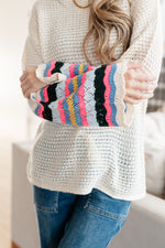 End of the Story Striped Sleeve Sweater