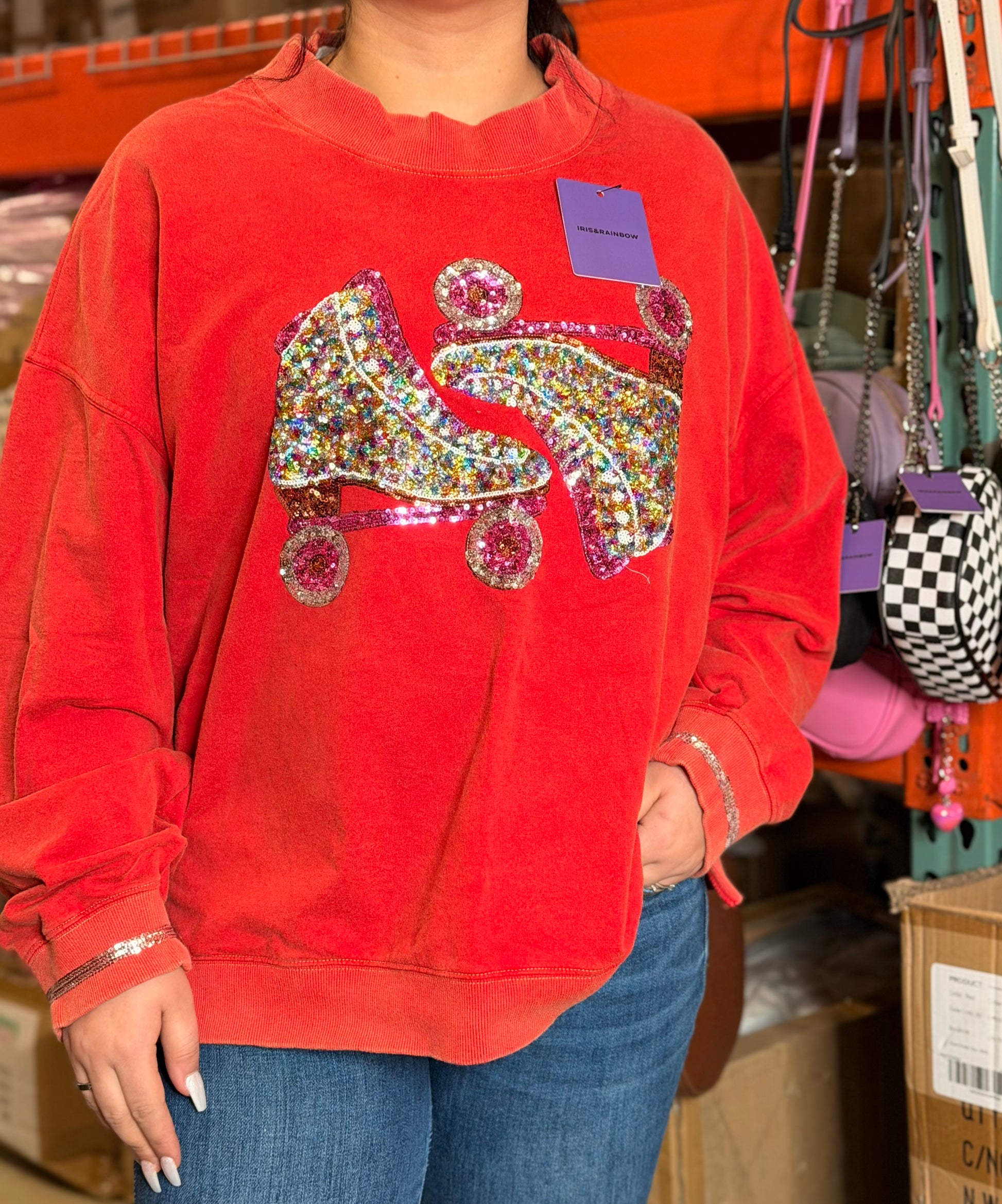 Skate Sequin Embellished Sweatshirt