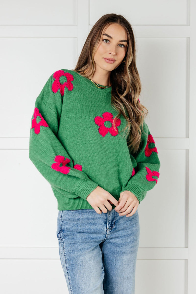 Follow Your Heart Drop Shoulder Sweater