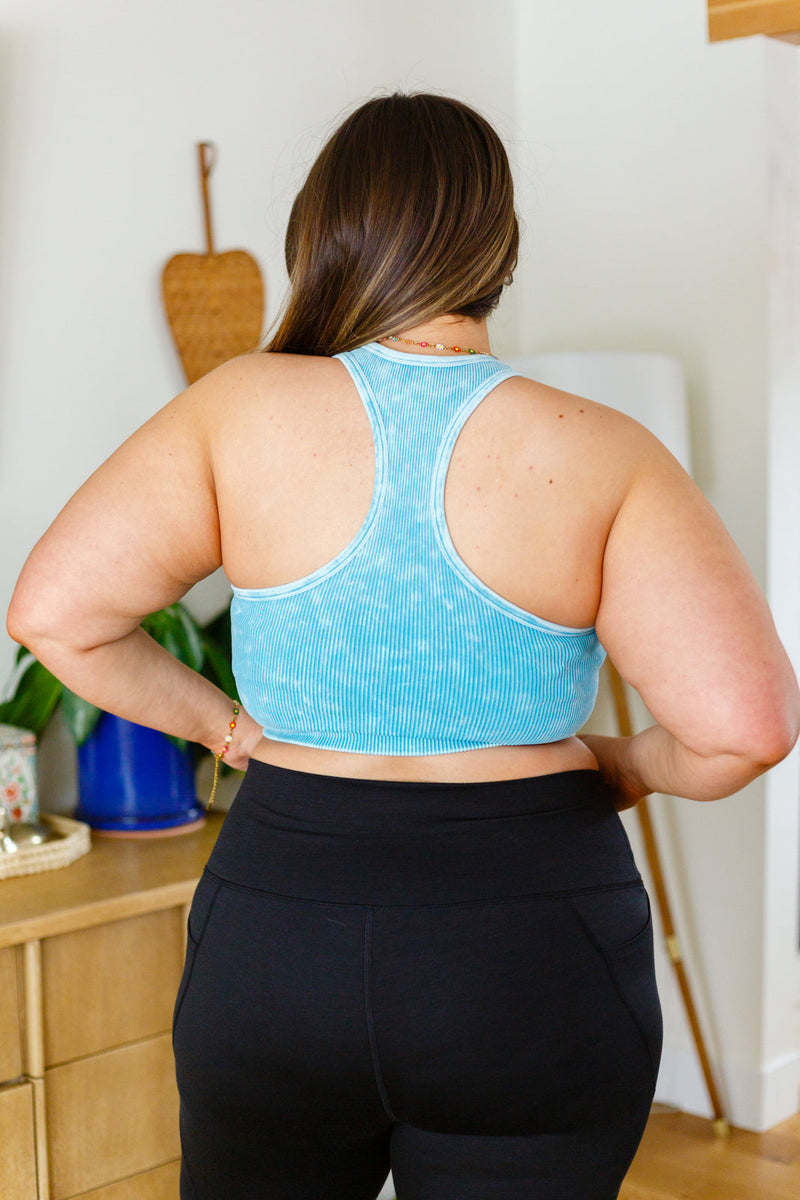 Goals Ribbed Tank Top in Ice Blue*