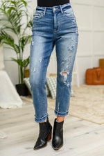 Harley Distressed Ankle Hem Jeans*