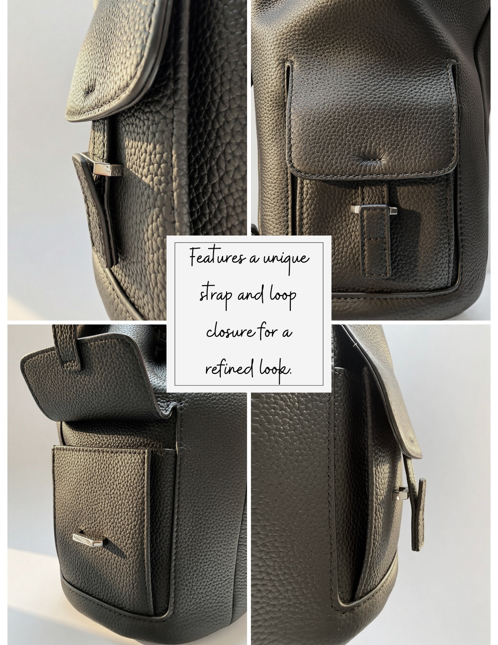 The Iris Trendy Leather Backpack Top-grain cowhide (#3001) By Iris & Rainbow