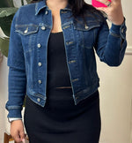 #P838 Classic Dark Denim Jacket by Judy Blue