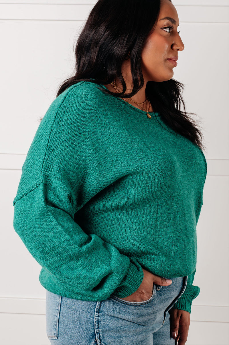 In Stitches Drop Shoulder Sweater