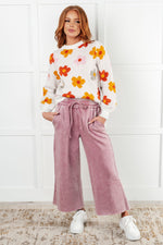 In or Out Wide Leg Cropped Pants in Light Rose