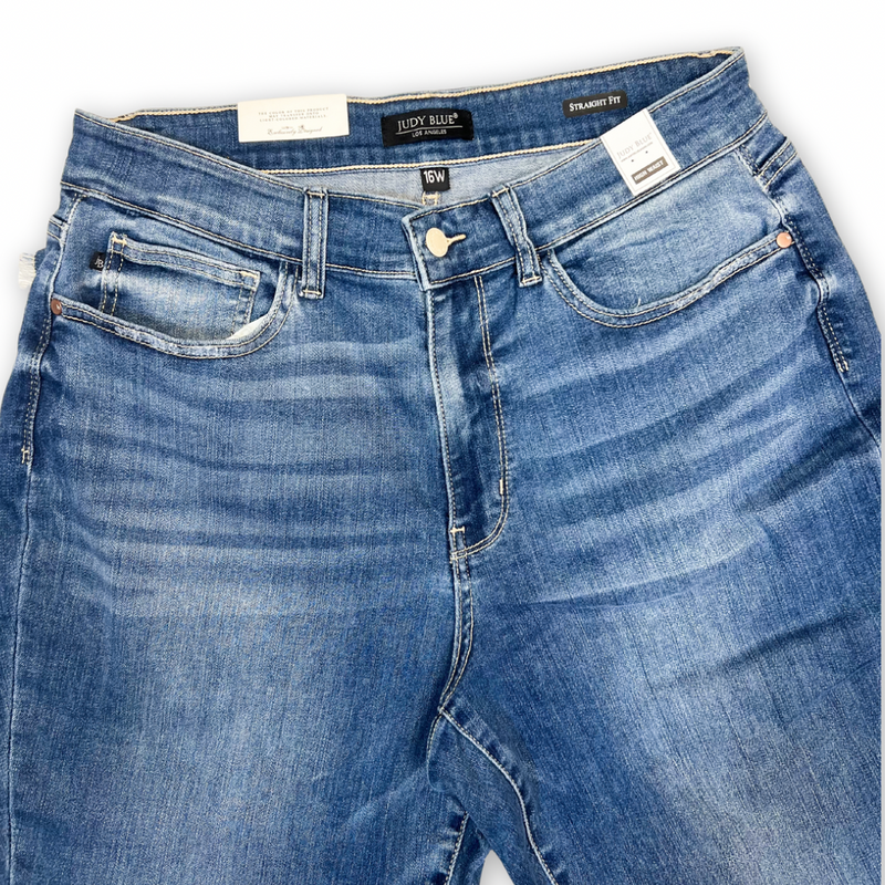 #P601 Lucky Girls Straight Judy Blue Jeans Comfort Womenswear