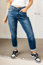 London Midrise Cuffed Boyfriend Jeans