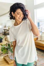 Kathleen Waffle Knit Top in Ivory*