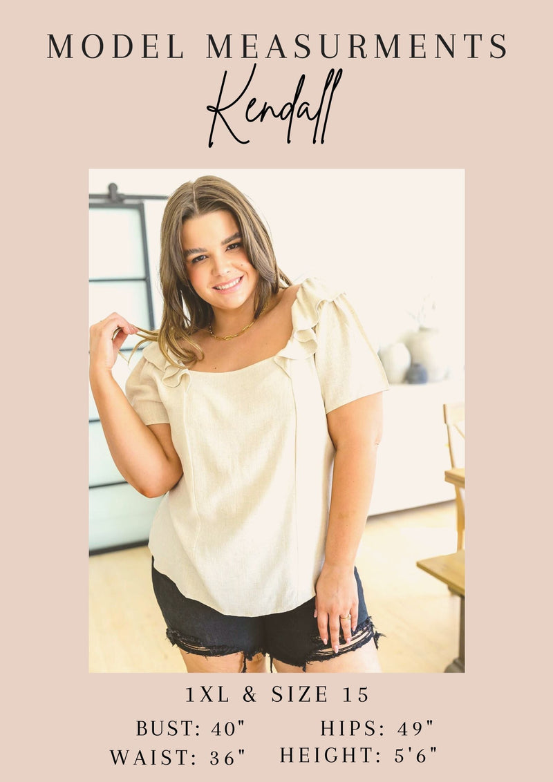 Kathleen Waffle Knit Top in Ivory*