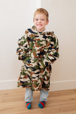 Kids Oversized Hoodie Blanket in Camo