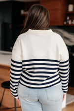 Memorable Moments Striped Sweater in White