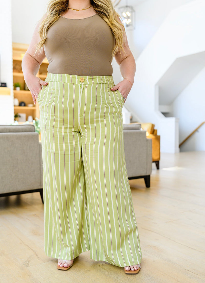 Never Underrated Striped Wide Leg Trousers*