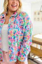 Never a Wall Flower Floral Corduroy Jacket*