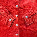 #P805 Corduroy Overdyed Fringe Shacket - Womenswear Coat, Comfortable Basic Design