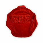 #P805 Corduroy Overdyed Fringe Shacket - Womenswear Coat, Comfortable Basic Design